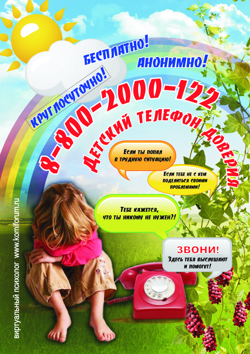 плакат Детский телефон доверия 2